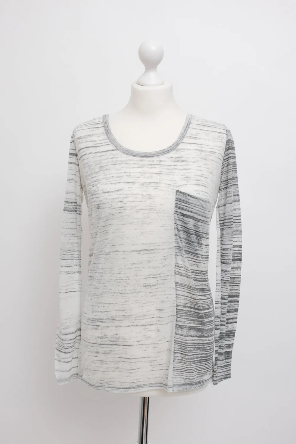 HELMUT LANG GREY SEE THROUGH SHIRT