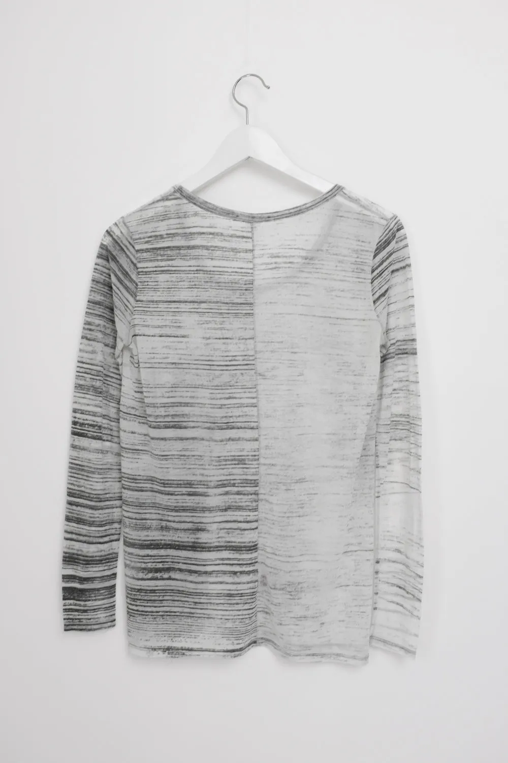 HELMUT LANG GREY SEE THROUGH SHIRT