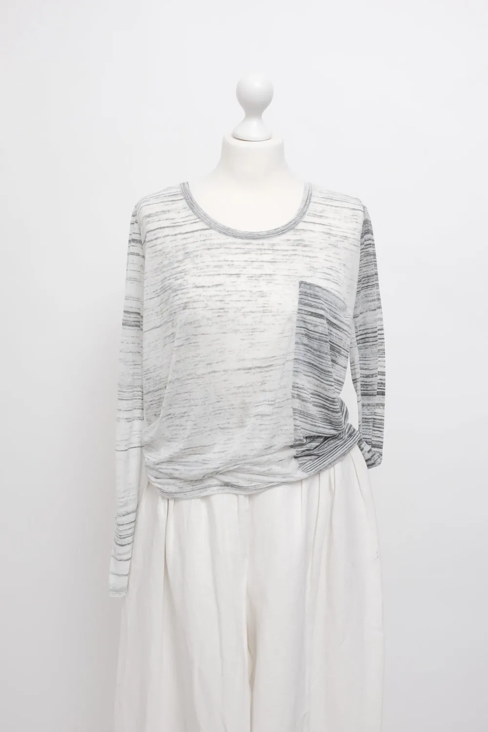 HELMUT LANG GREY SEE THROUGH SHIRT