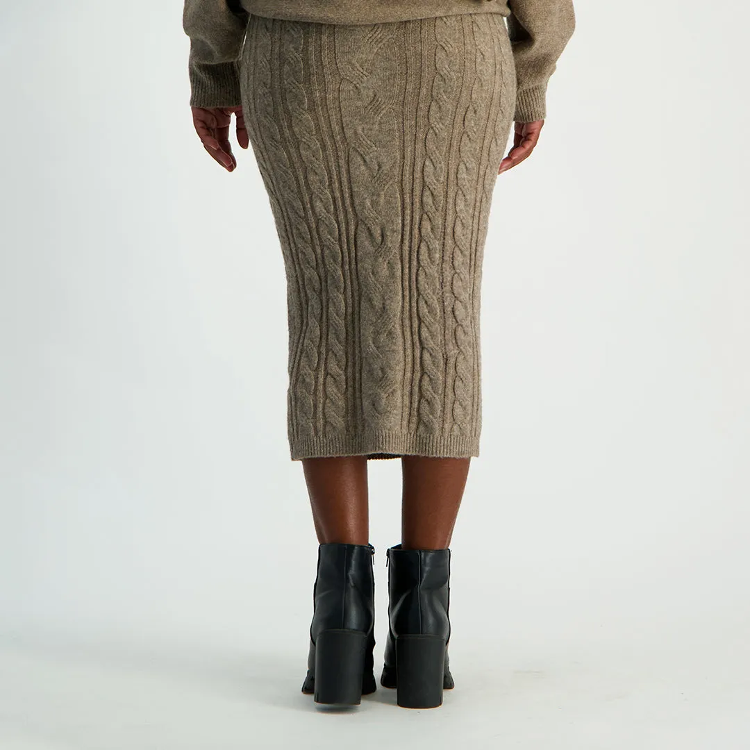 Knitted Cable Skirt