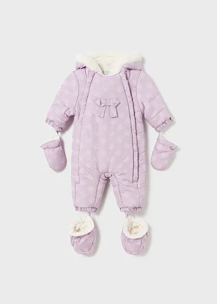 Mayoral Baby Girls Lilac Purple Padded Snowsuit