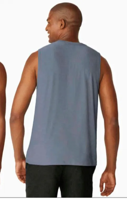 Mens Freeflo Muscle Tee - Shadow Blue