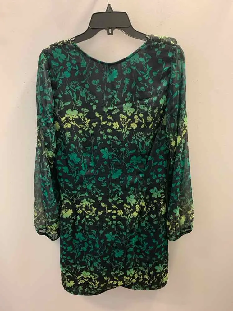 NWT A NEW DAY Dresses and Skirts Size XXL BLK/GRN Floral LONG SLEEVES Dress