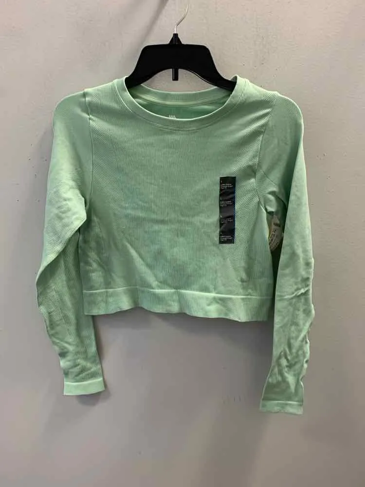 NWT ALL IN MOTION Activewear Size L MINT LONG SLEEVES TOP