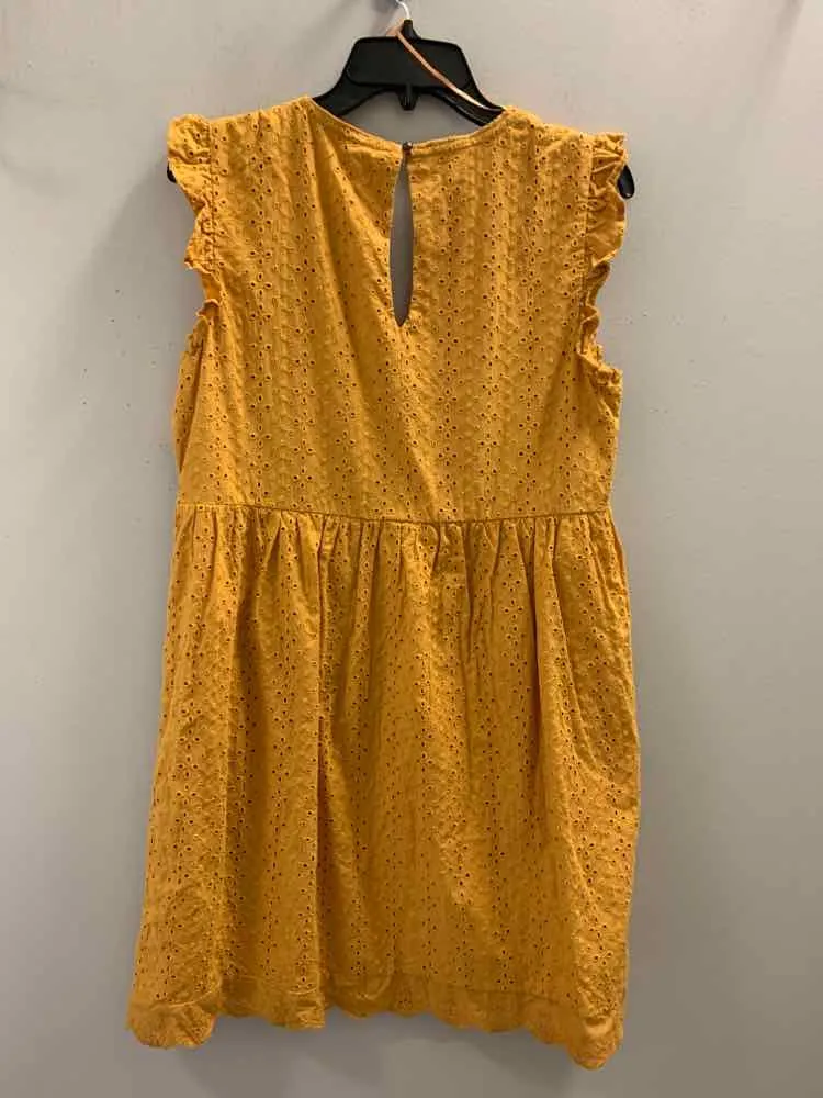 NWT KNOX ROSE Dresses and Skirts Size S Mustard CAP SLEEVE Dress