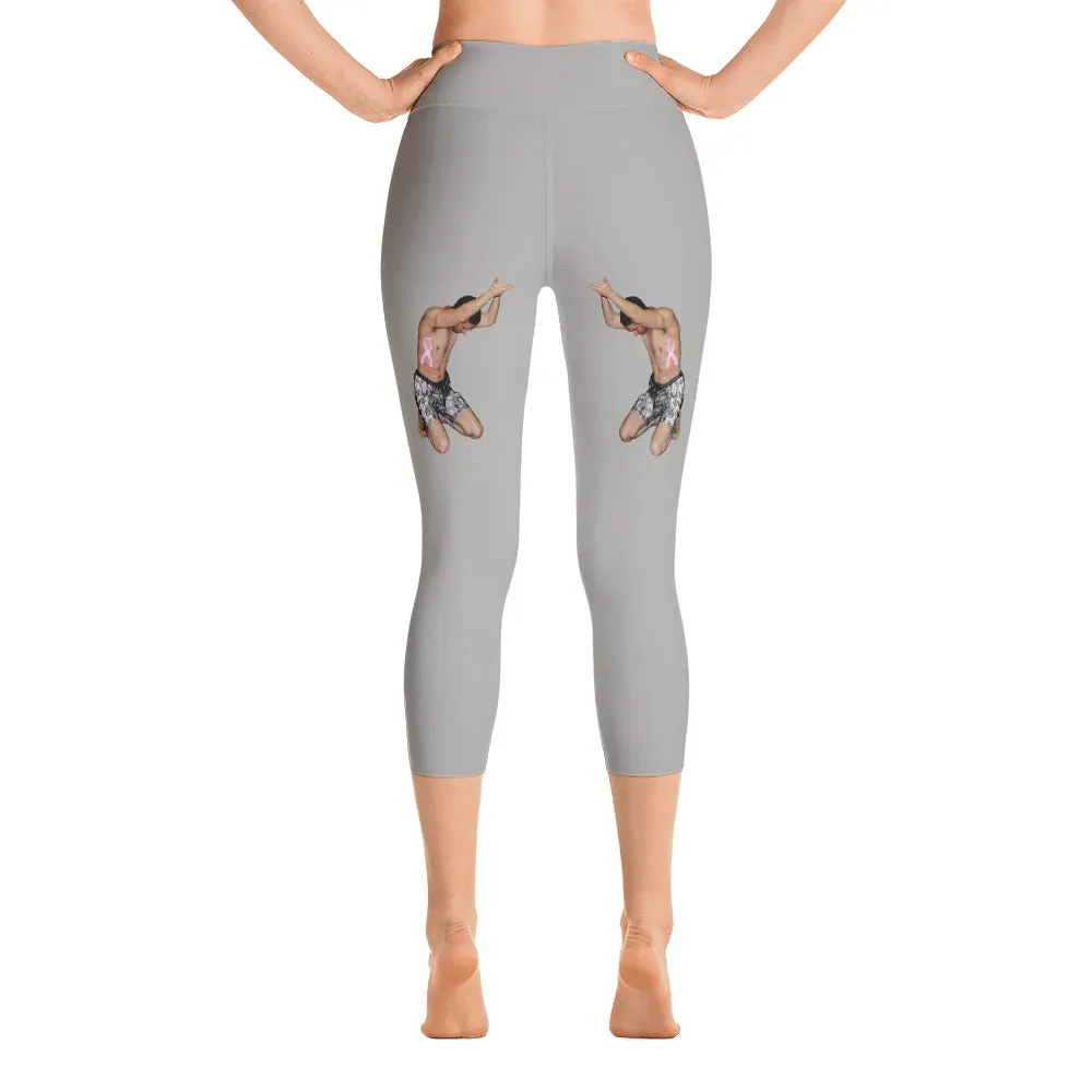 Our best viral leggings gray awesome goddess white letters