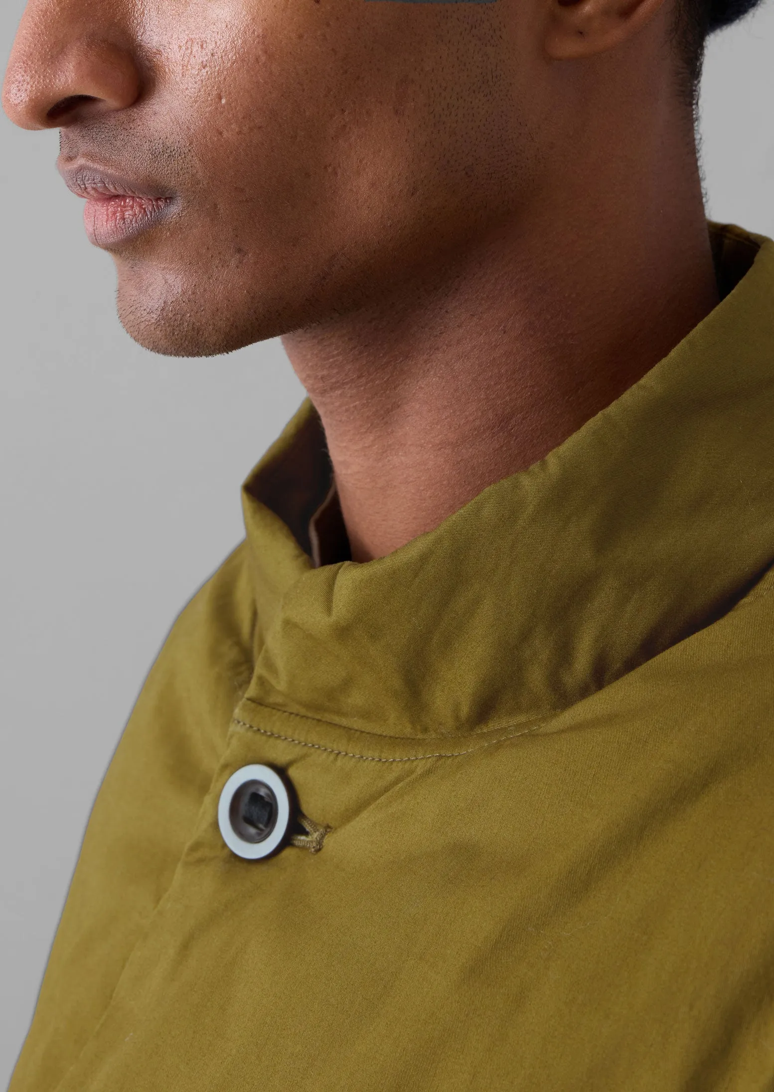 Padded Stand Collar Jacket | Woodland Green