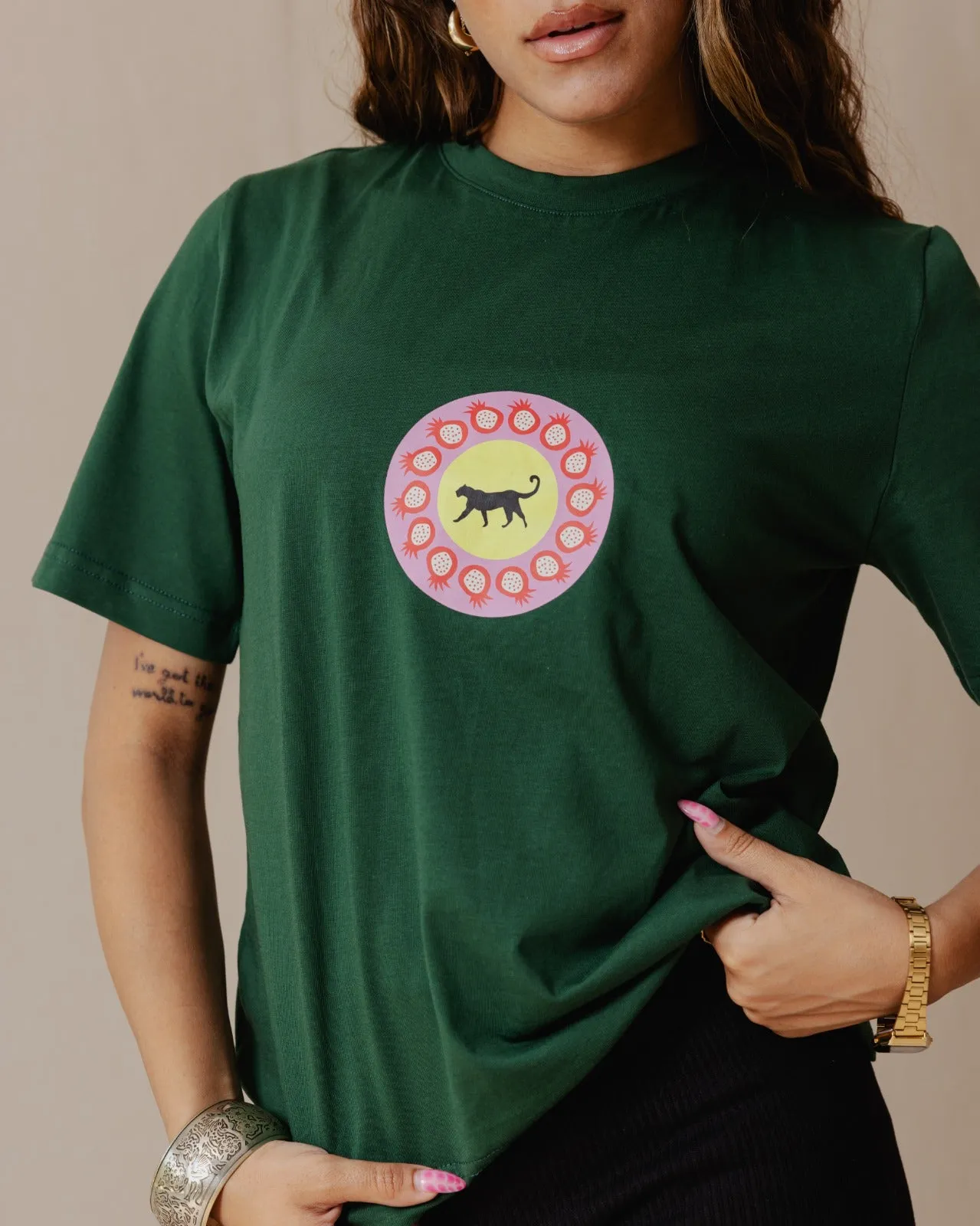 Panther Regular Tee Forest Green