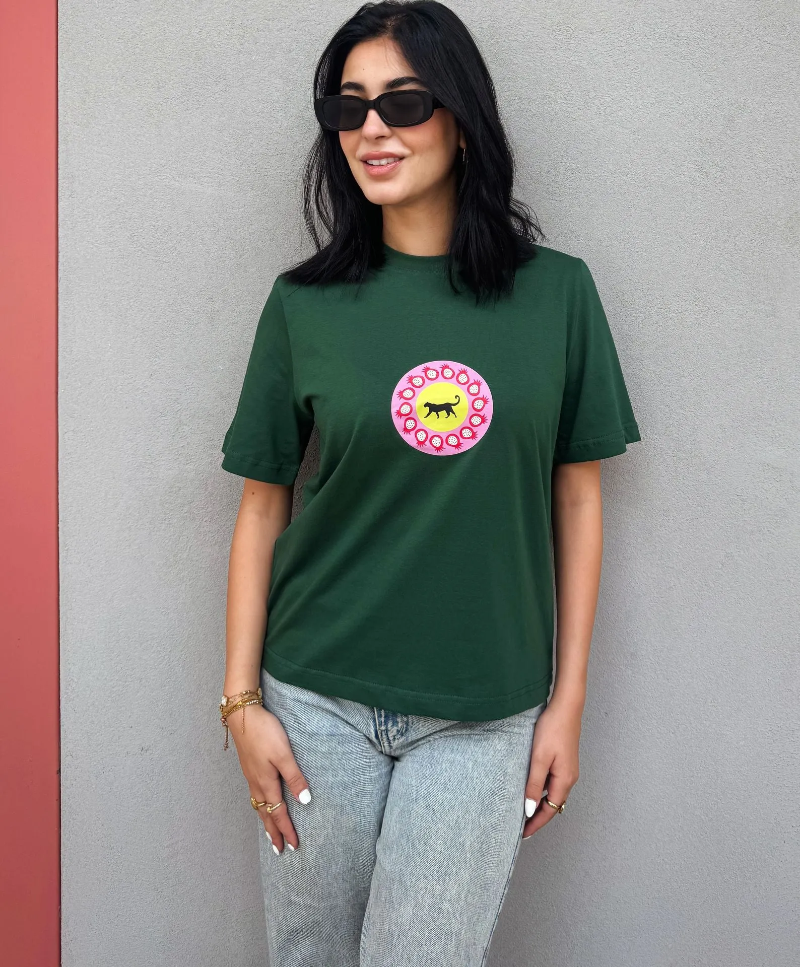 Panther Regular Tee Forest Green