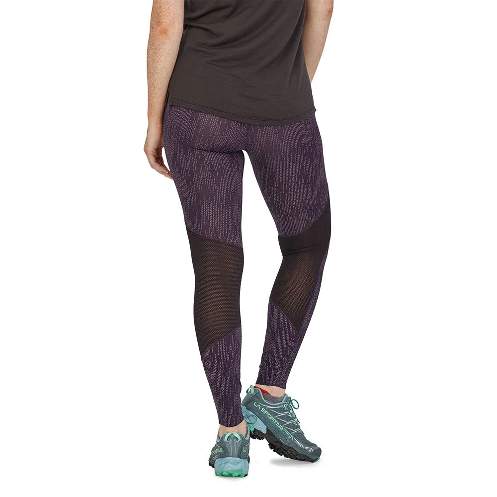 Patagonia Women's Endless Run Tights - Falling Seeds: Piton Purple