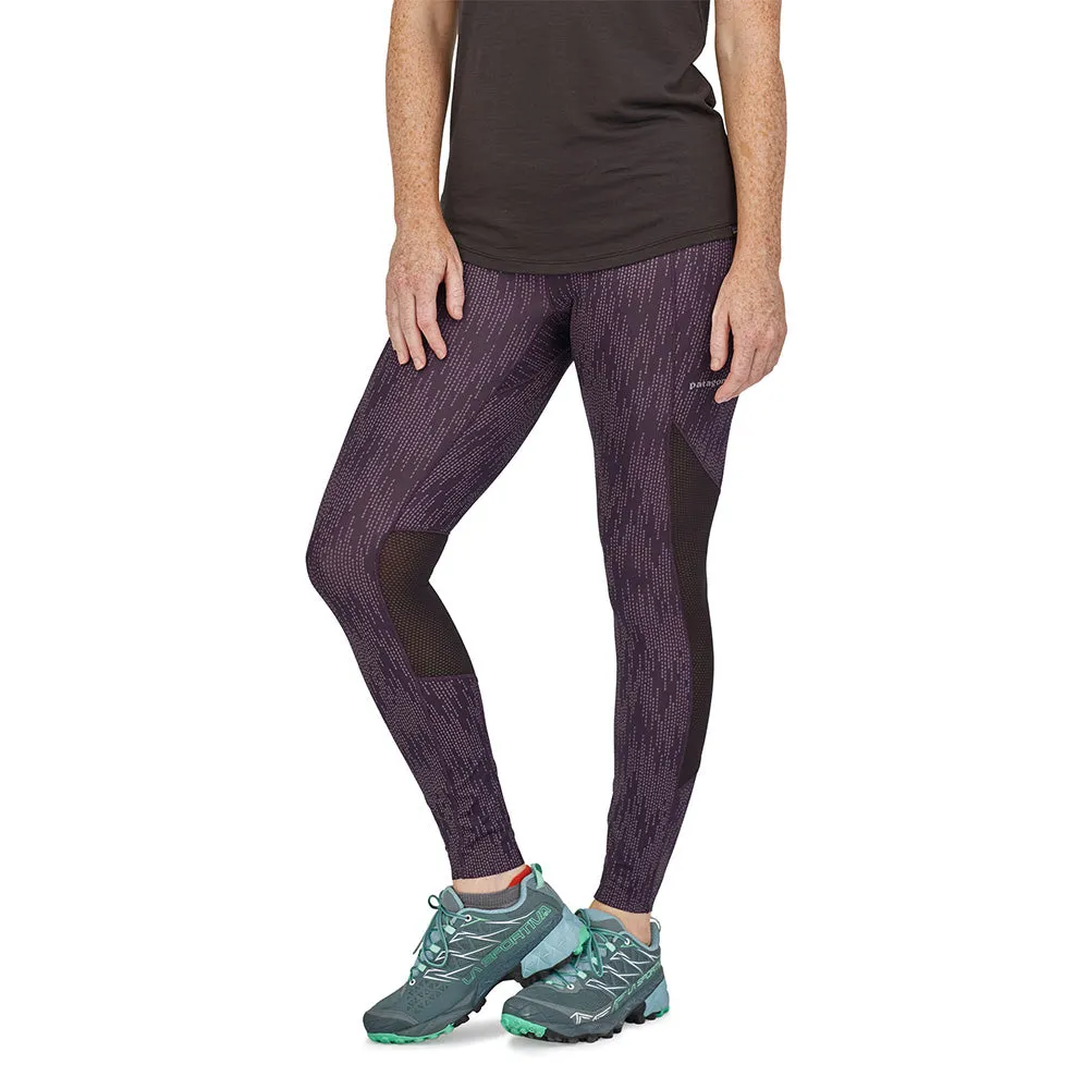 Patagonia Women's Endless Run Tights - Falling Seeds: Piton Purple