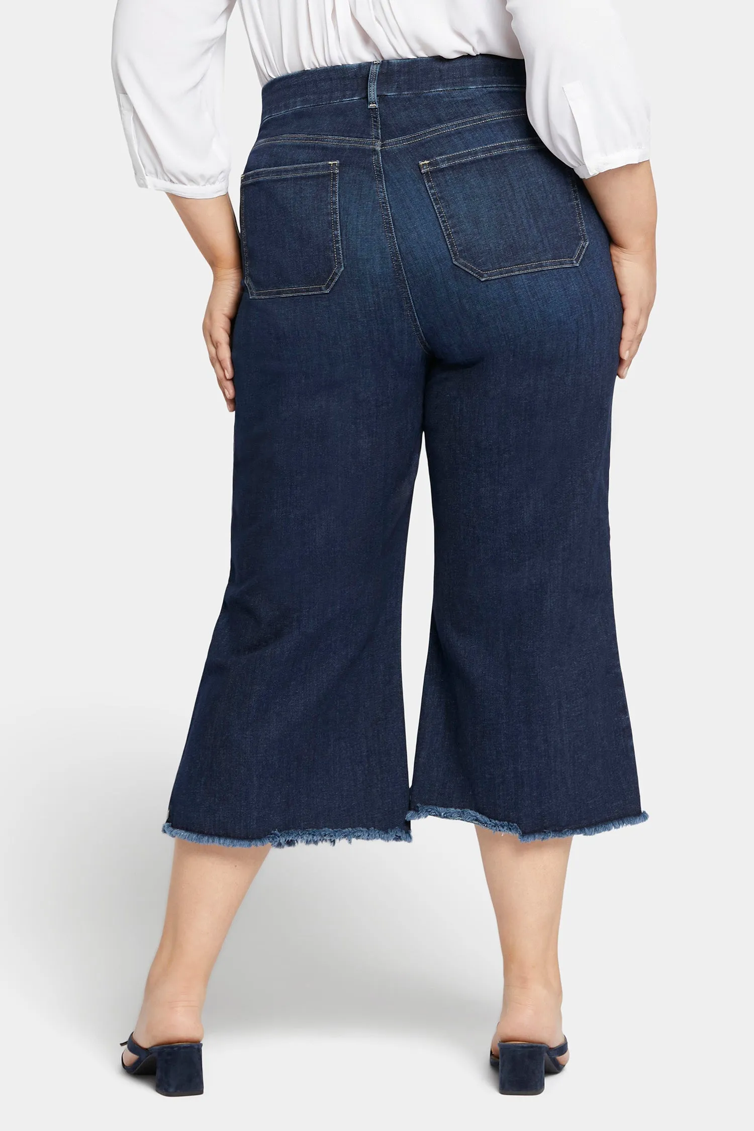 Patchie Wide Leg Capri Jeans In Petite Plus Size - Sublime