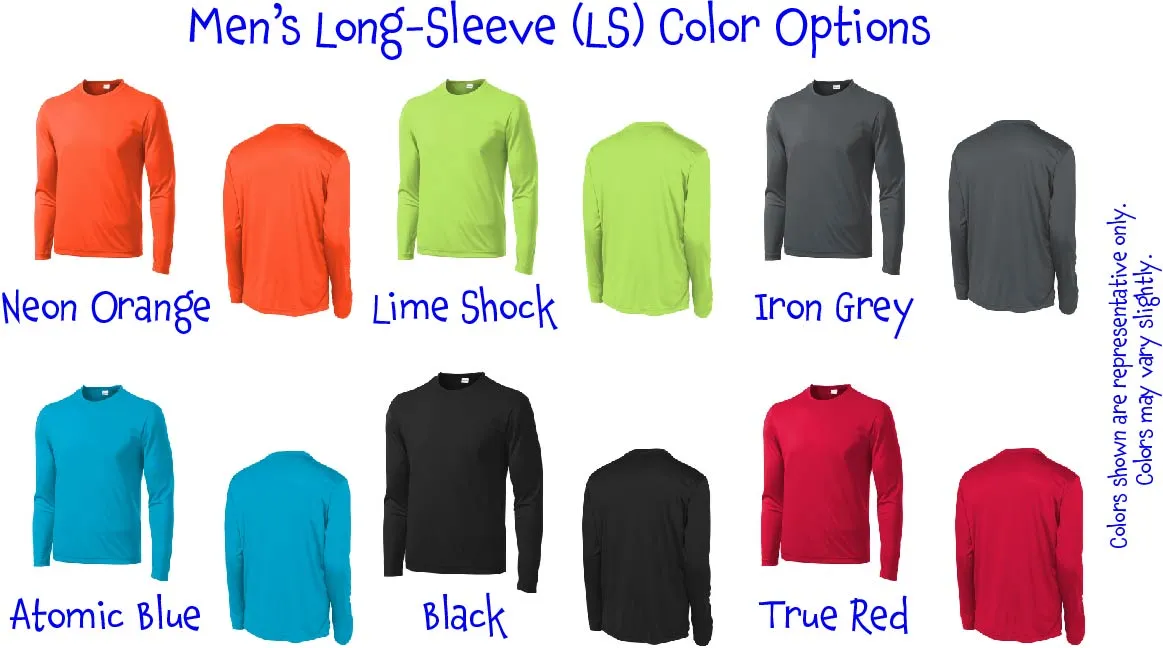 Pickleball Impact | Men’s Long Sleeve Athletic Shirts | 100% Polyester