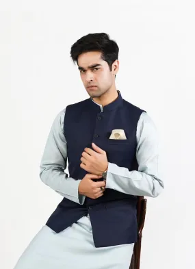 Plain Navy Blue Tropical Exclusive Classic Waist Coat