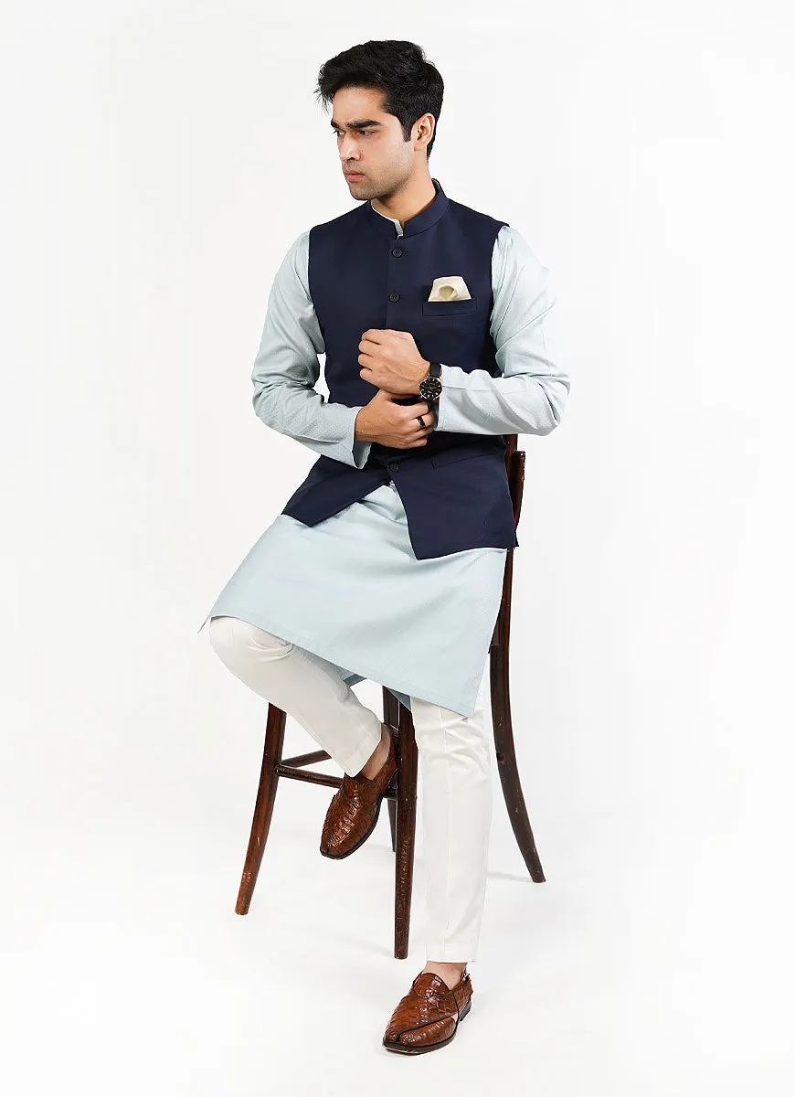 Plain Navy Blue Tropical Exclusive Classic Waist Coat