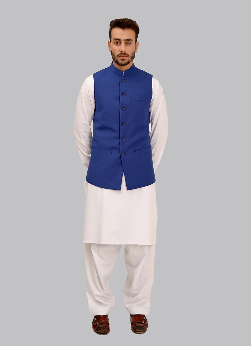 Plain Royal Blue Waist Coat