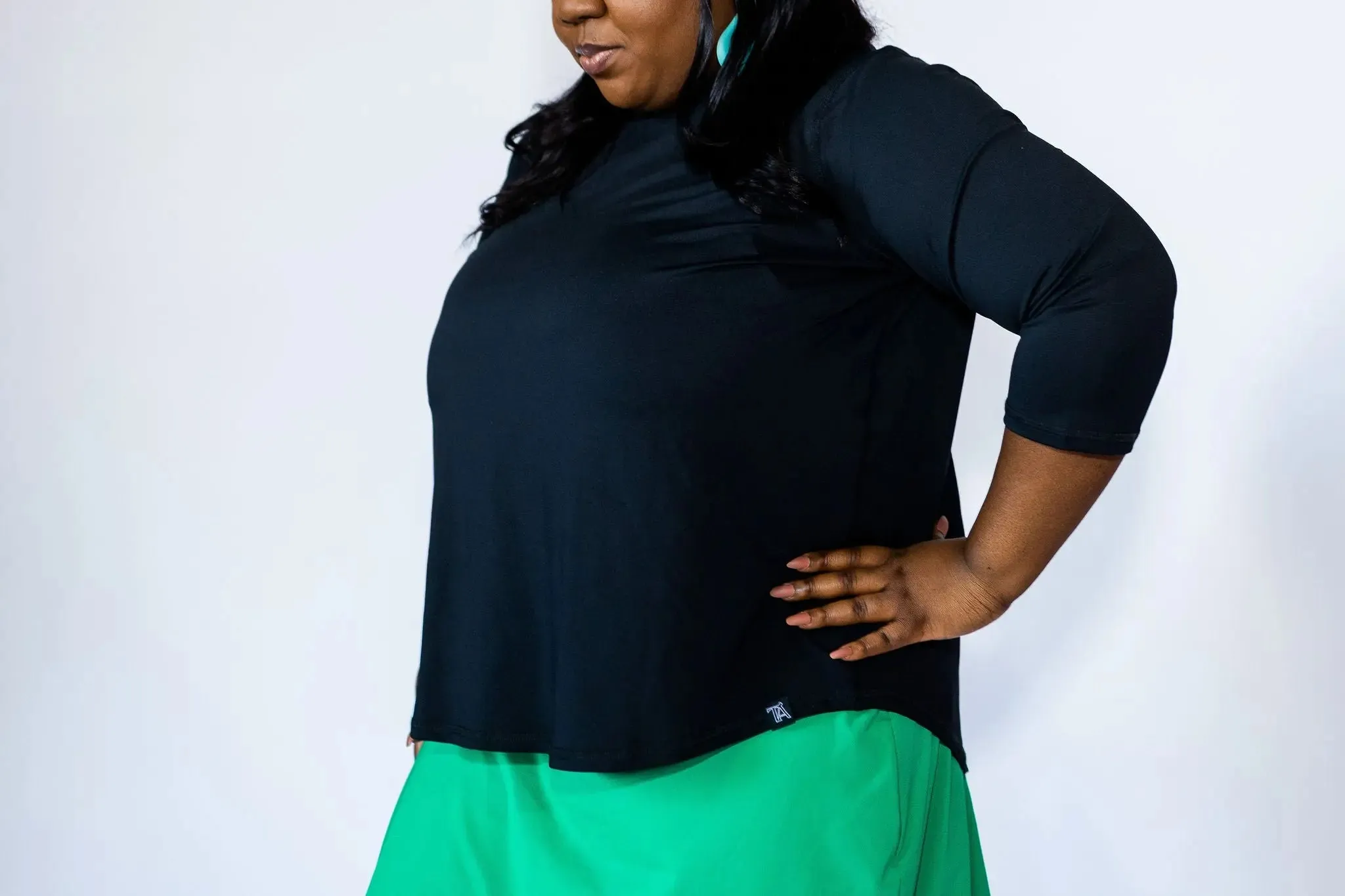 Plus Size Performance Quarter Sleeve