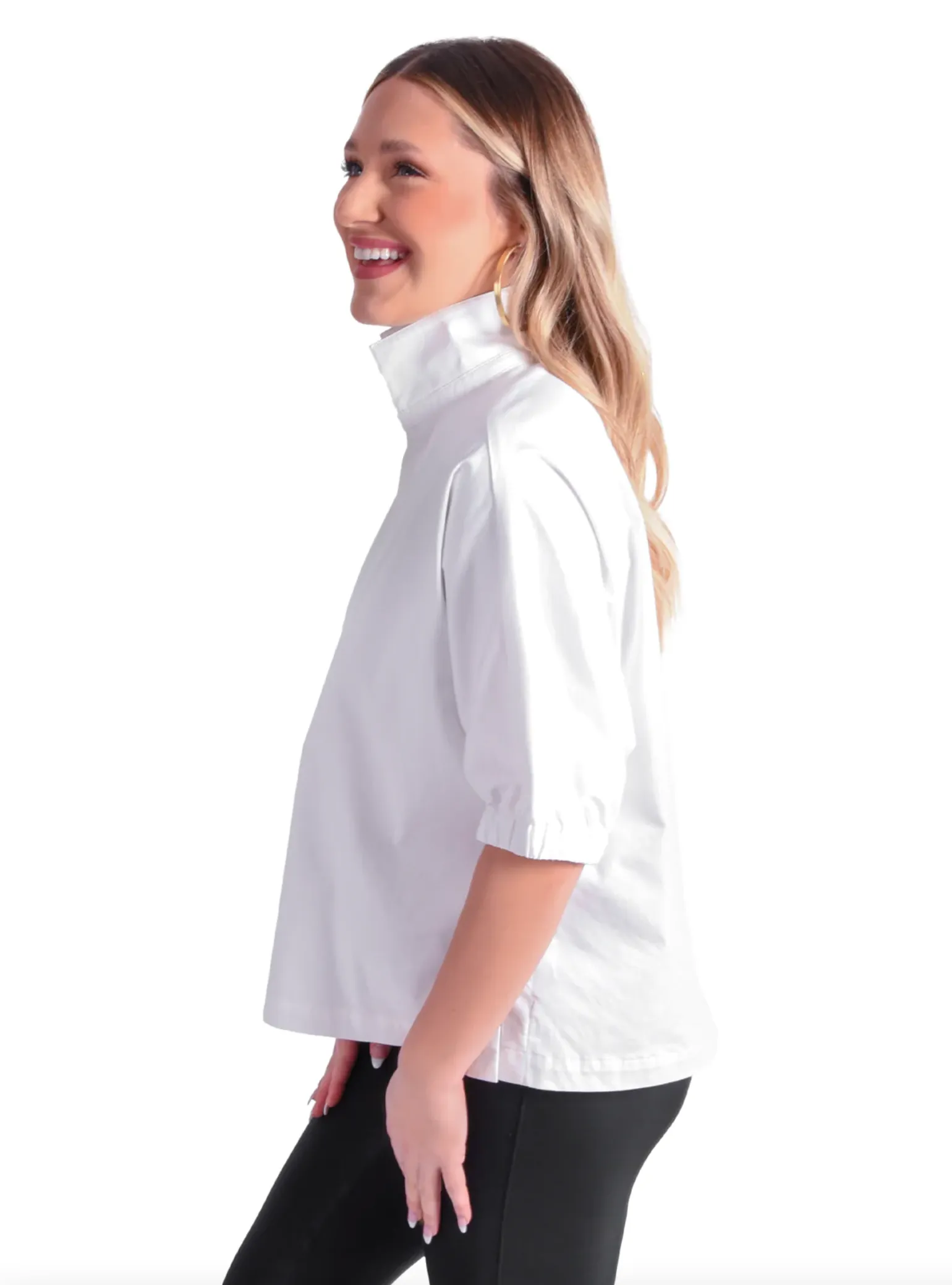 Poppy Top | White Cotton Poplin