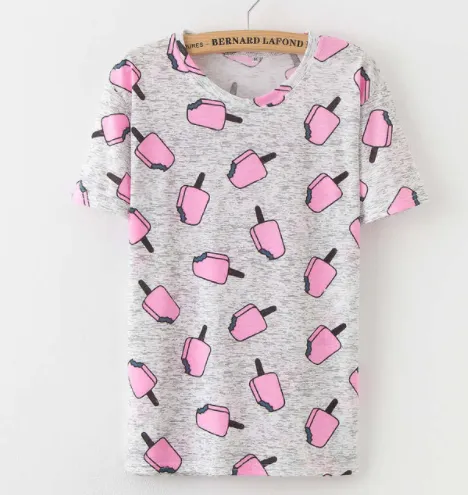 Printing  Fruit Cartoon Pattern T-shirt