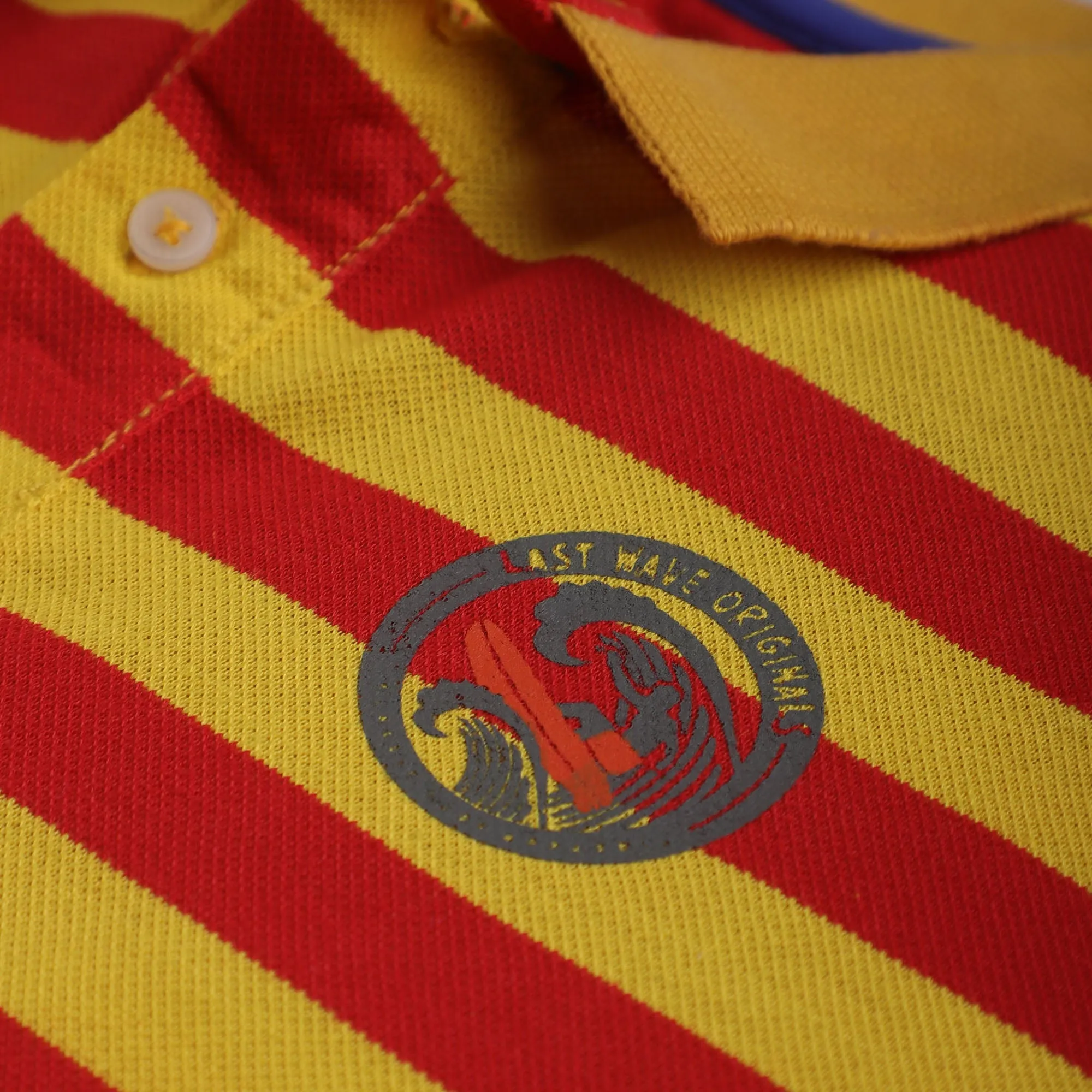 Red Stripped Yellow Polo