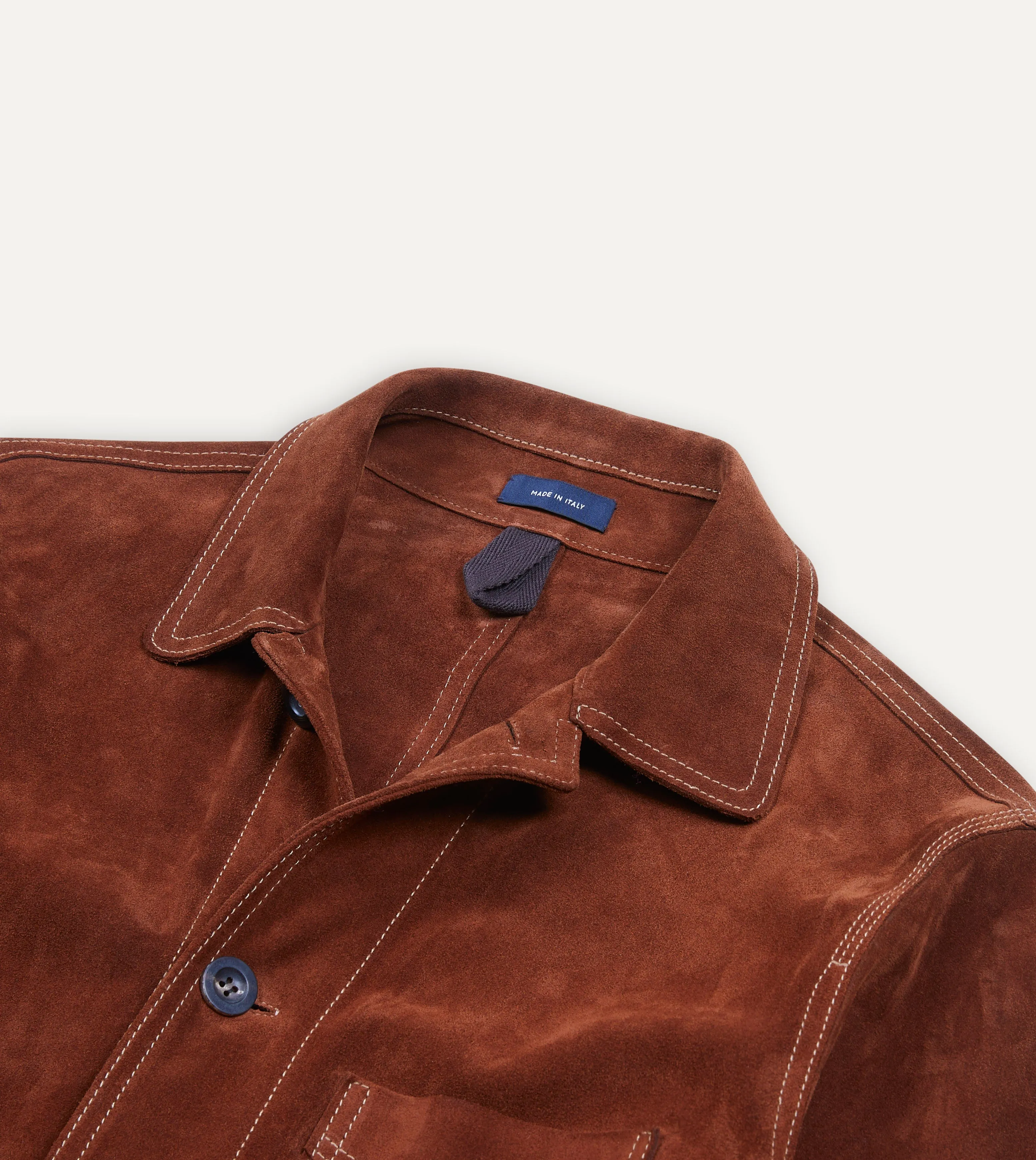 Rust Heavyweight Suede Five-Pocket Chore Jacket