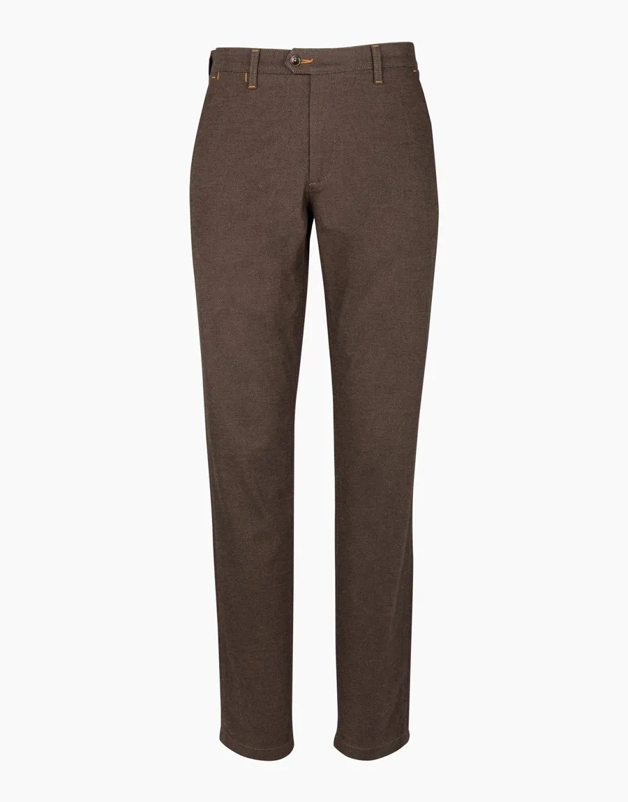 Soho brown birdseye chinos