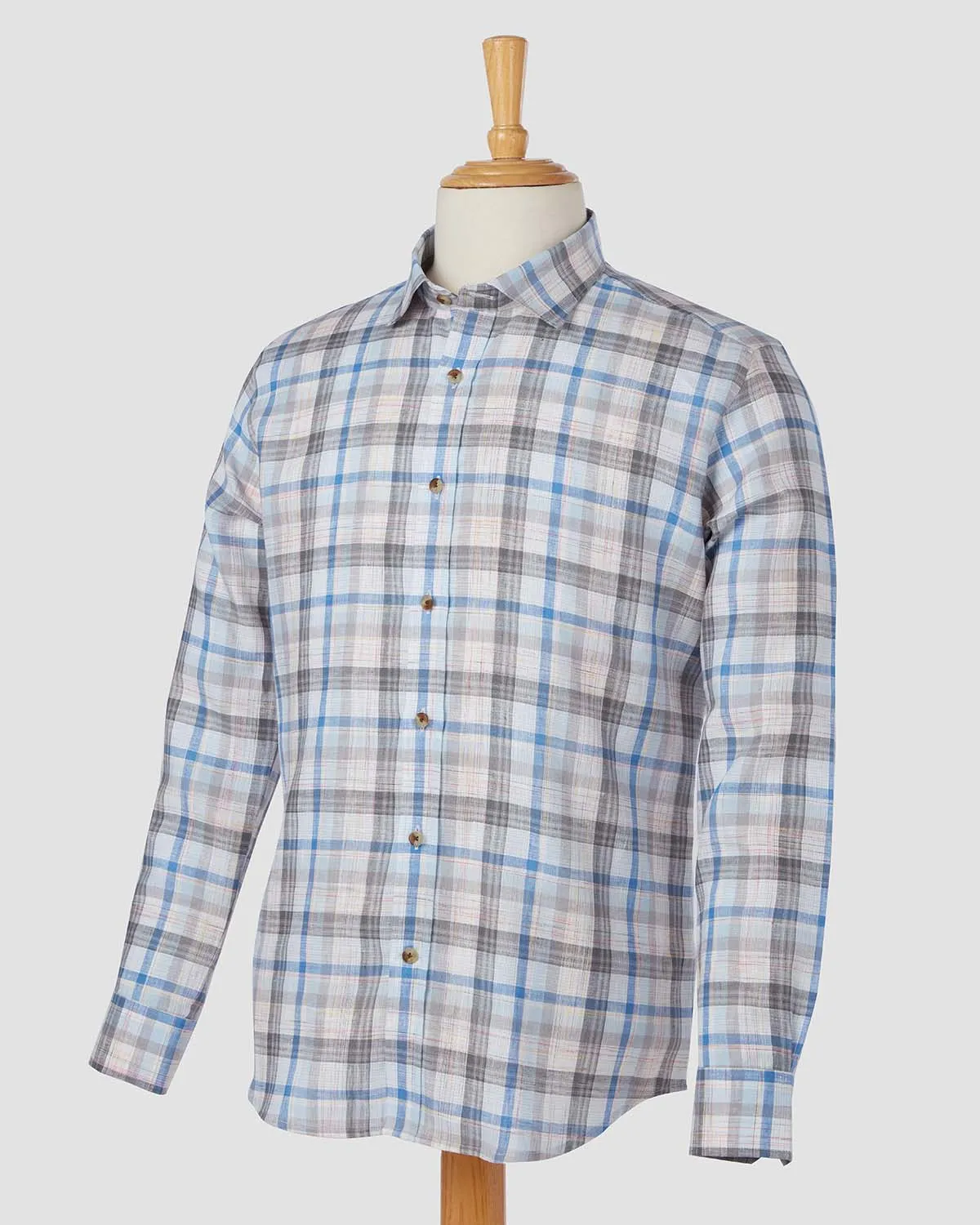 Somelos Mist Mosaic Checked Shirt