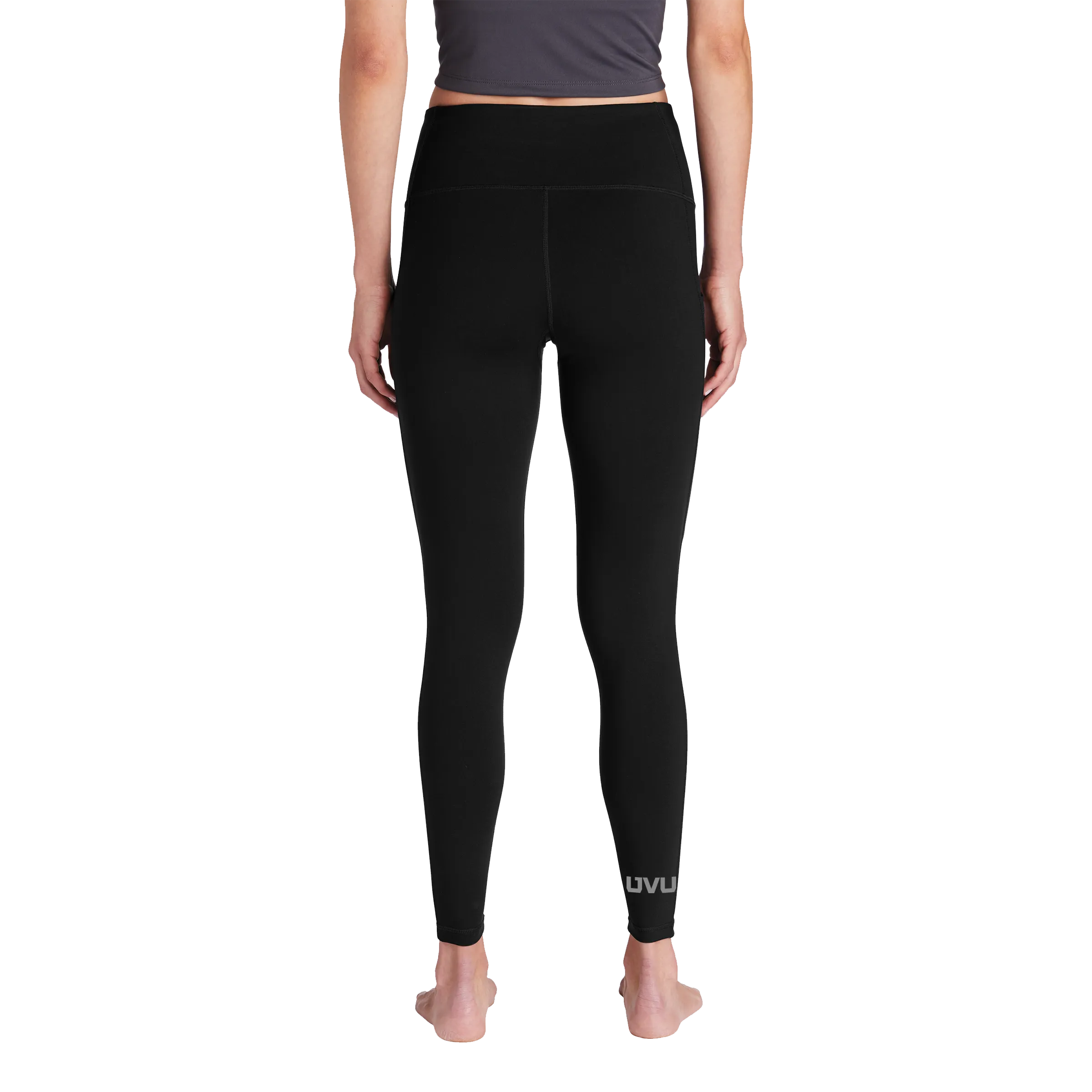 Sport-Tek Ladies High Rise 7/8 Legging- Mono Reflective