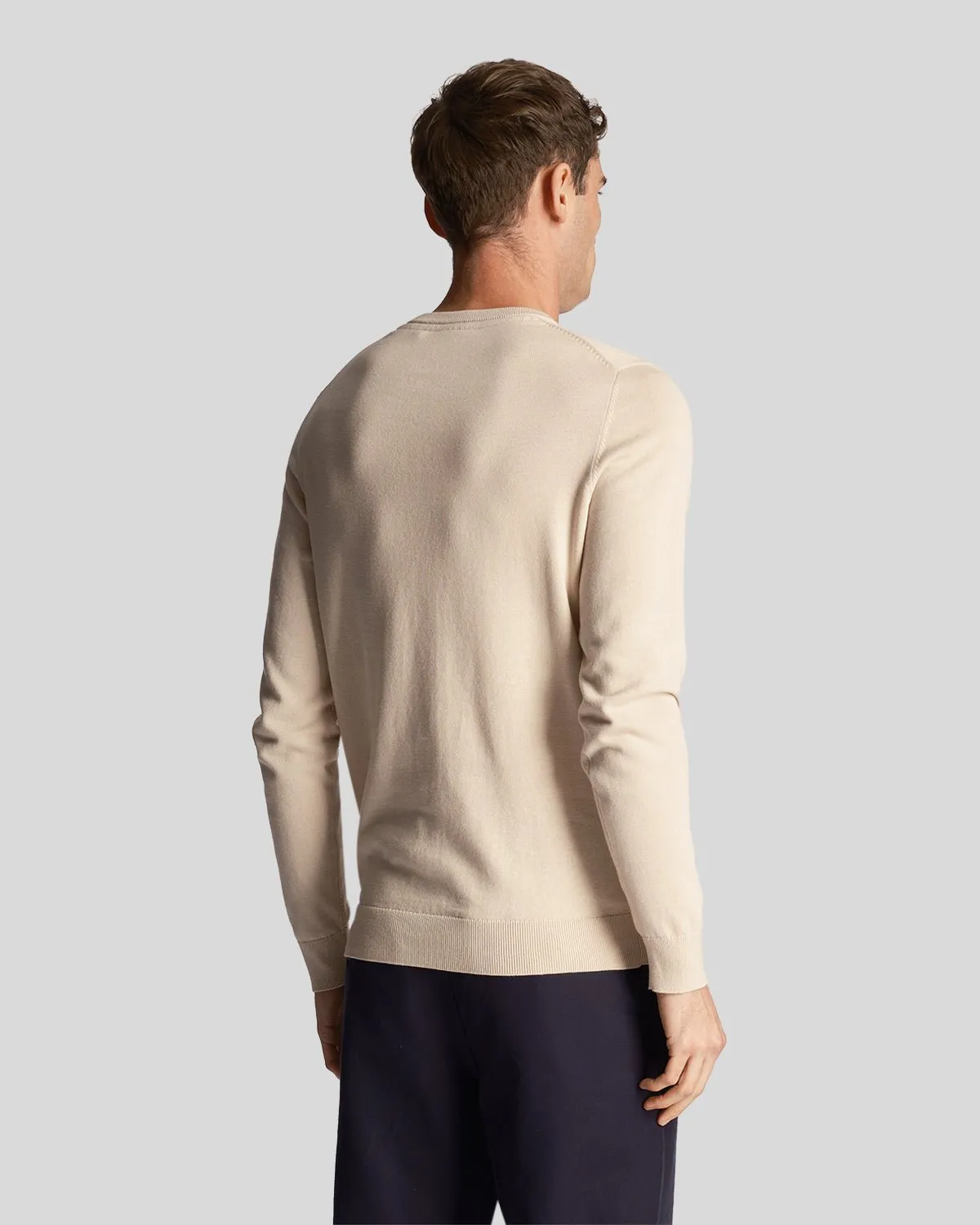 Tonal Eagle Cotton Crew Neck Jumper