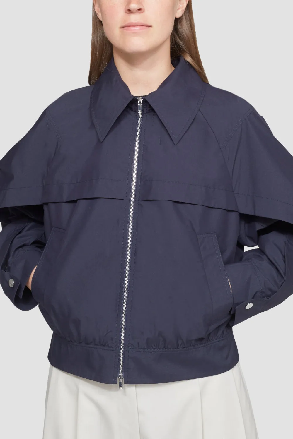 Utility Cotton Poplin Boxy Jacket