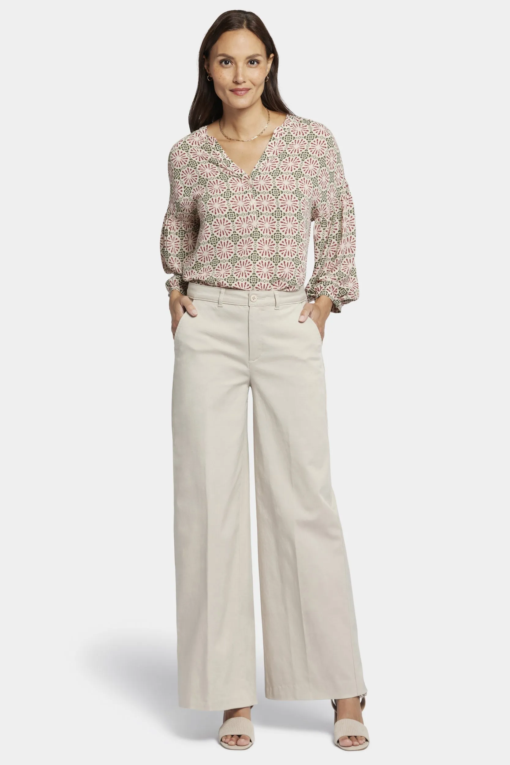 Whitney Trouser Beige Stretch Twill | Feather