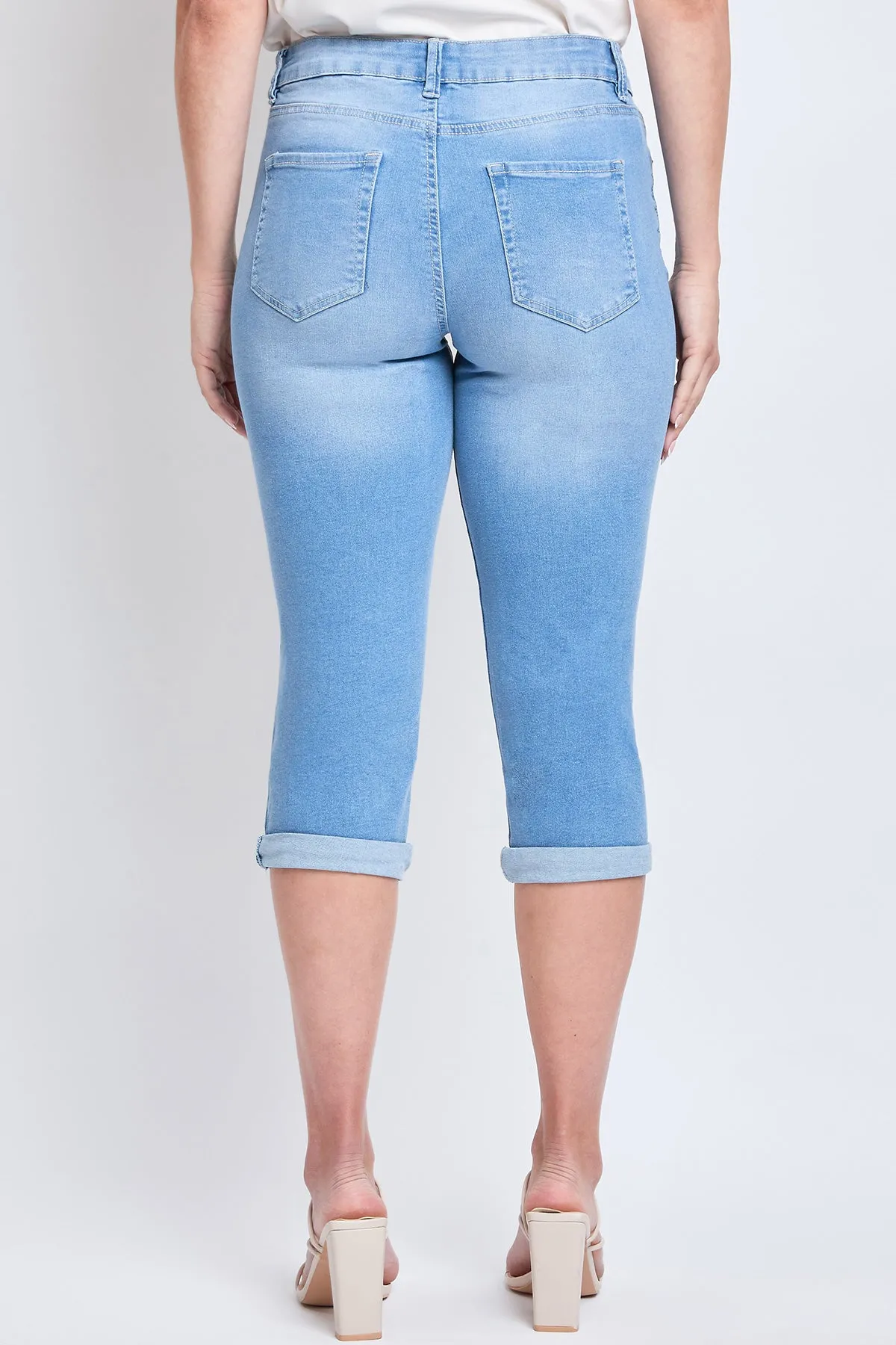 Women's Essential High Rise Cuffed Capri Jeans