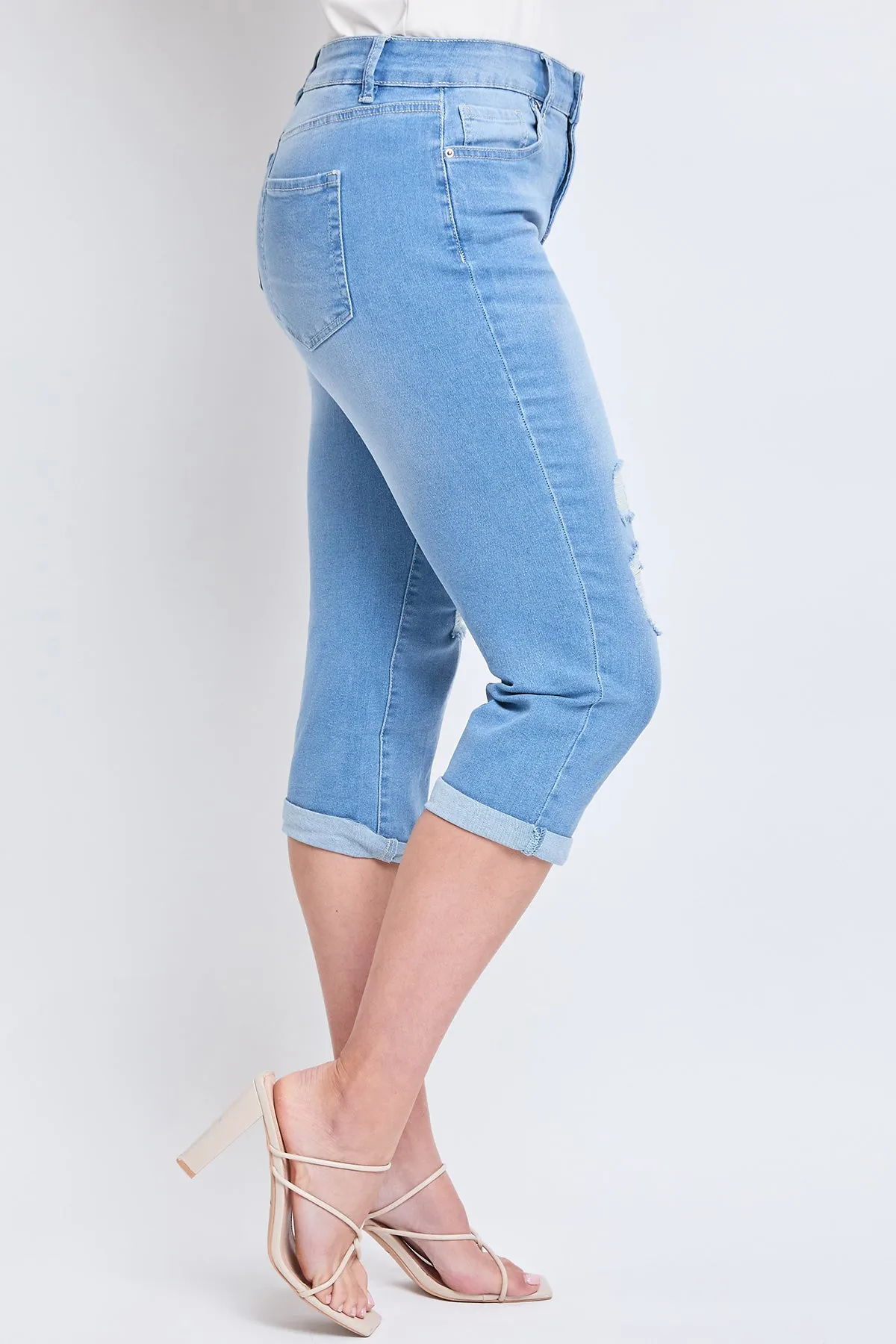 Women's Essential High Rise Cuffed Capri Jeans