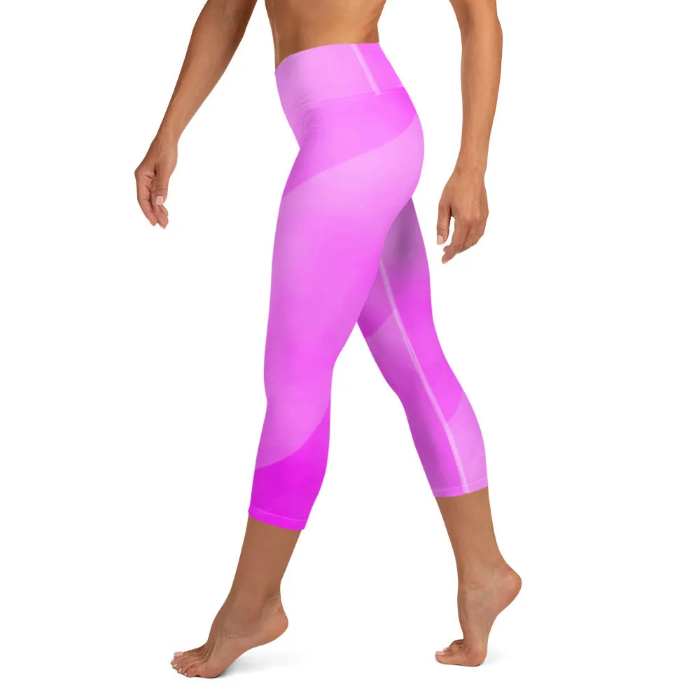 Yoga Capri Leggings Think Pink